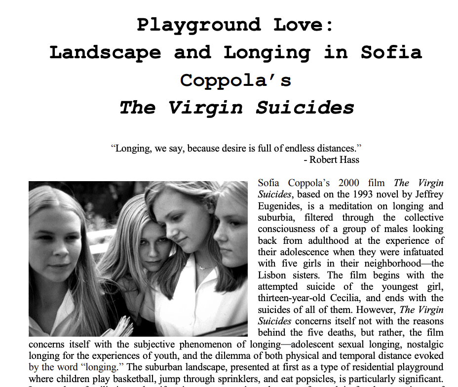 Screenshot of article Playground Love
